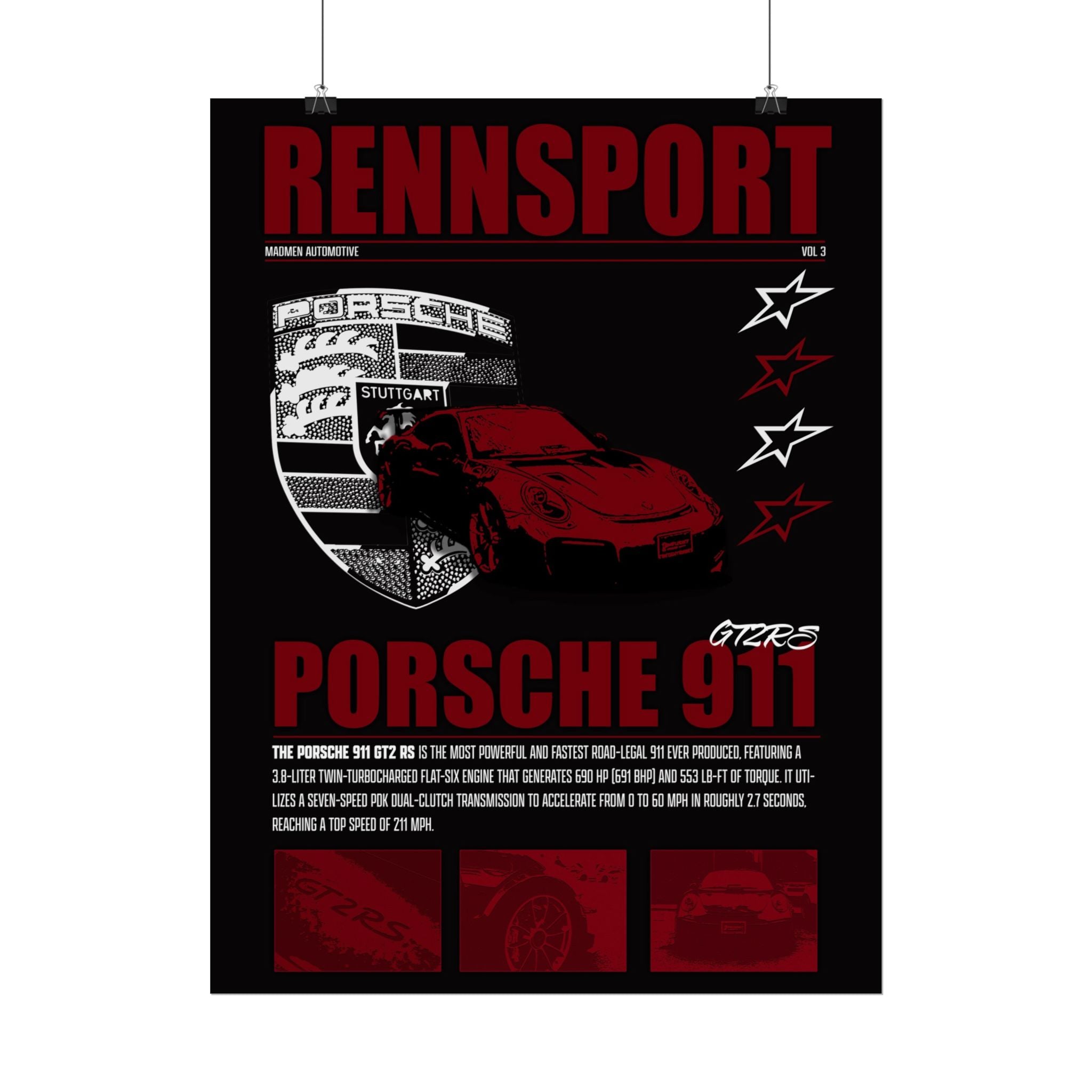 Porsche 911 GT2RS Poster