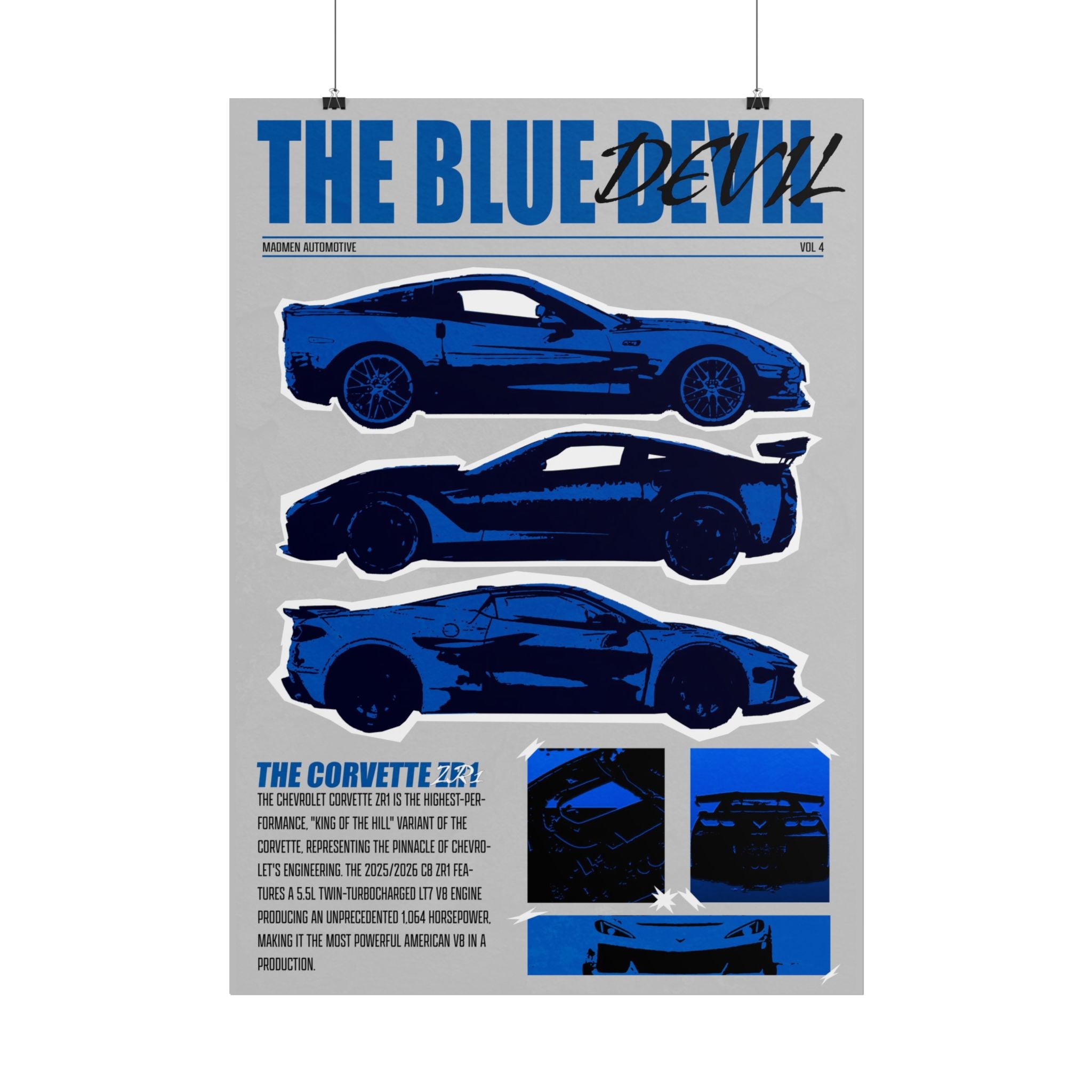Corvette ZR1 Generations (C6-C8) Poster