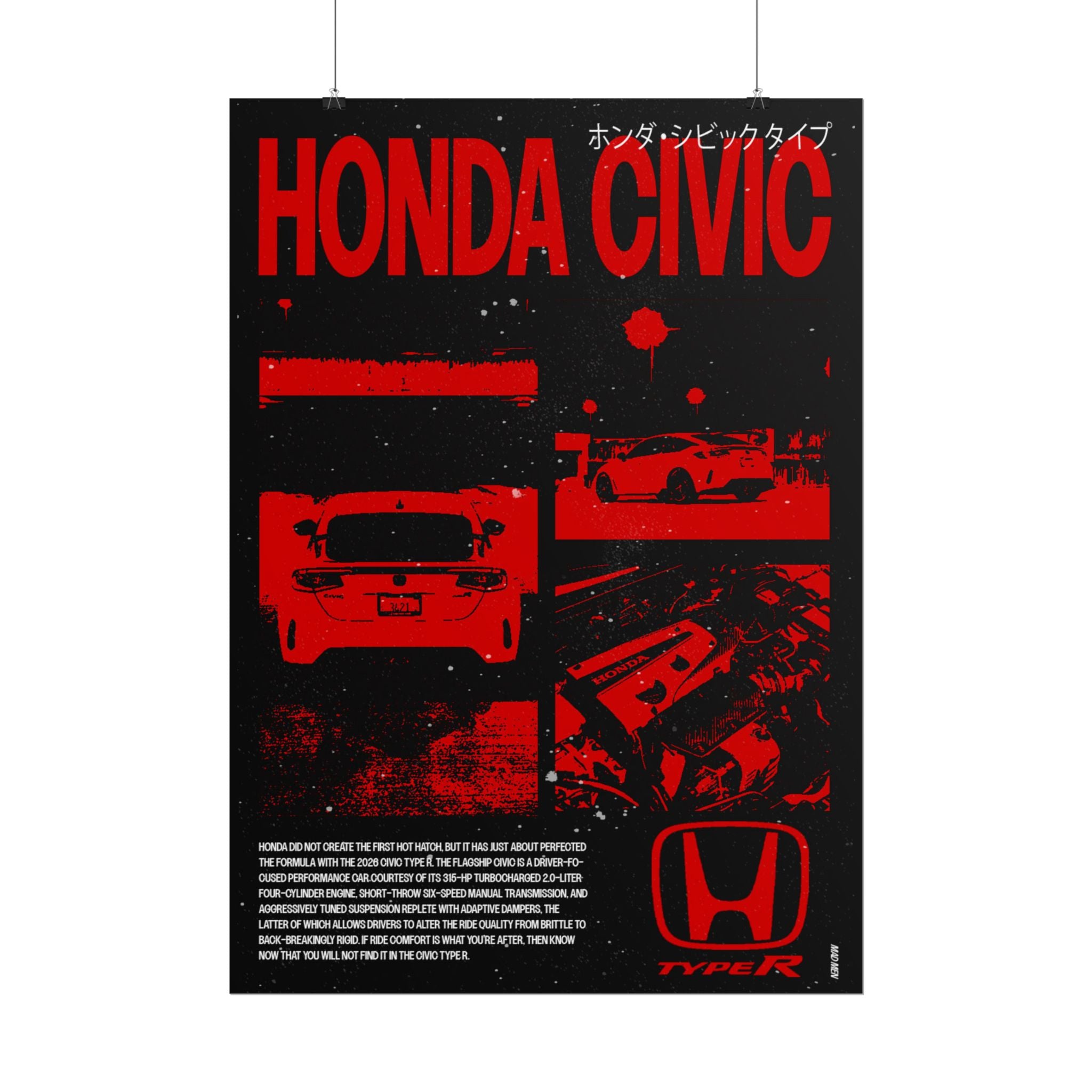 Honda Civic Type R Poster