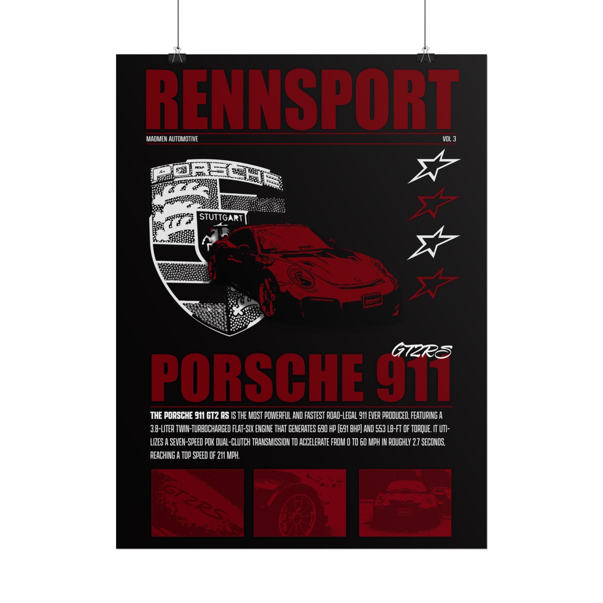 Porsche 911 GT2RS Poster