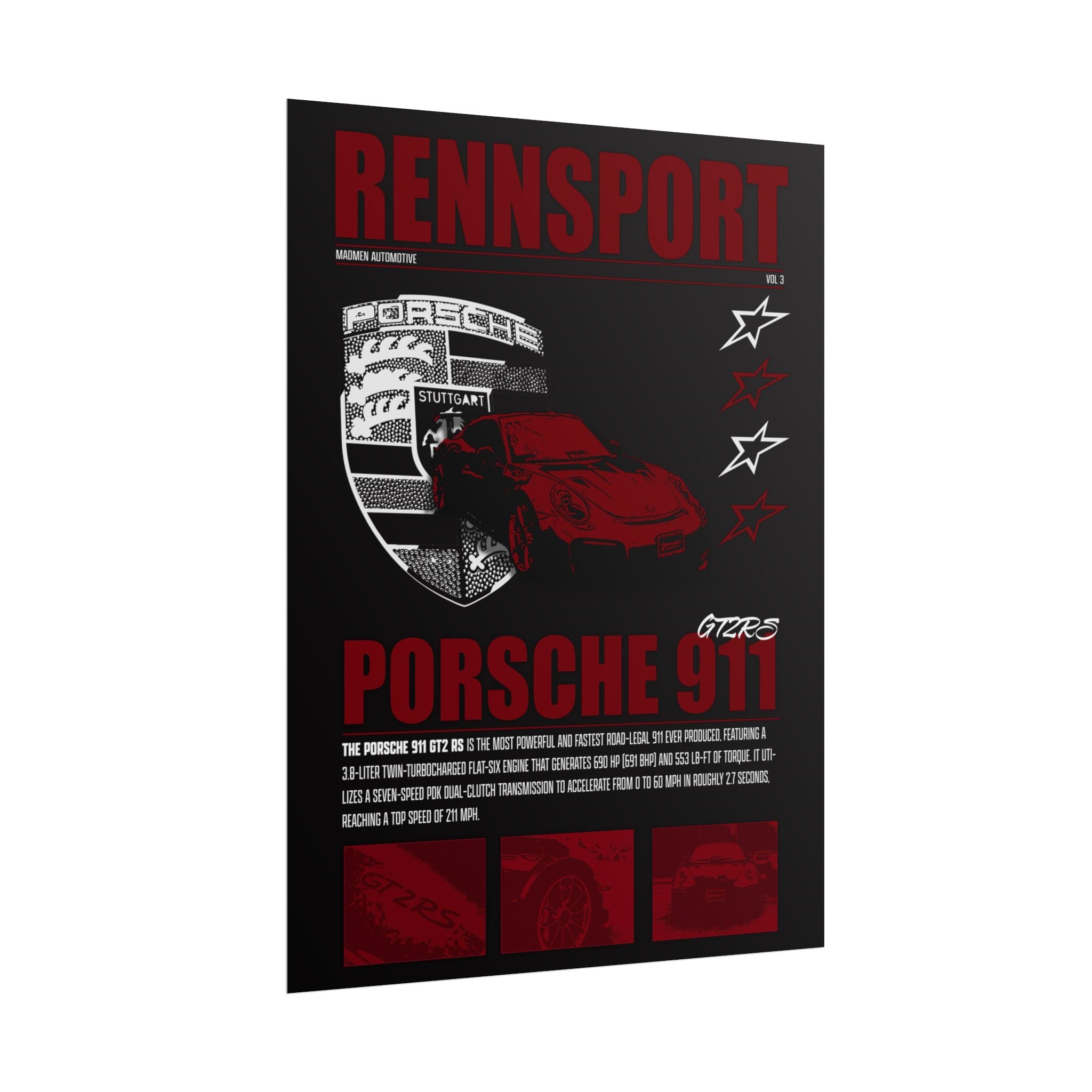 Porsche 911 GT2RS Poster