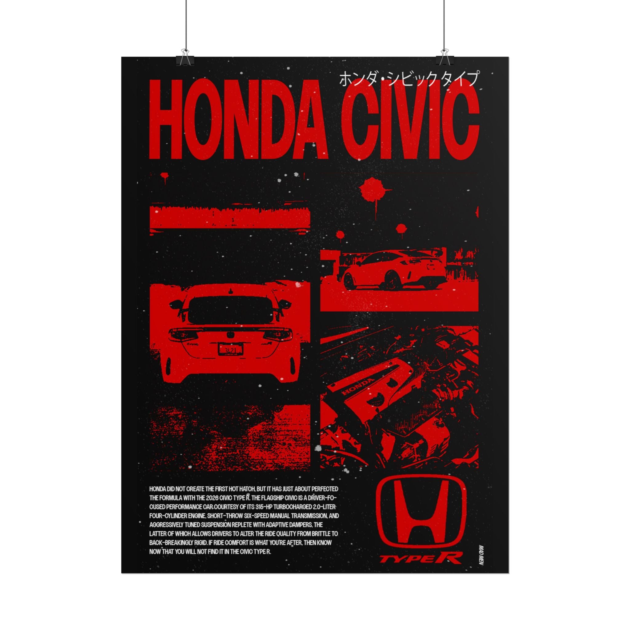 Honda Civic Type R Poster