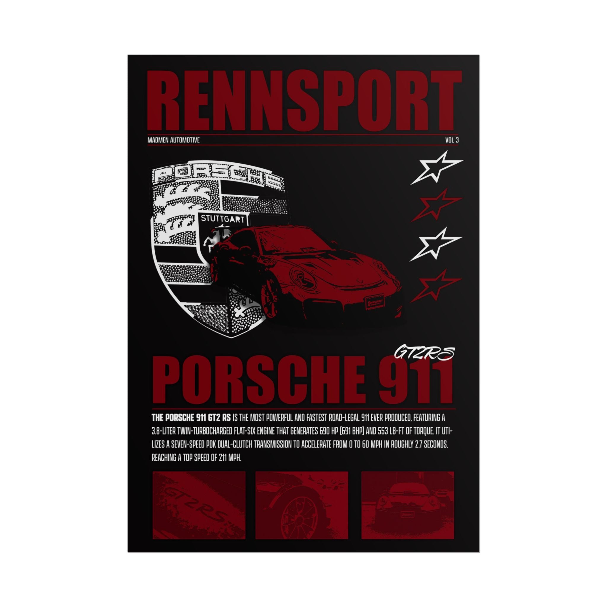 Porsche 911 GT2RS Poster