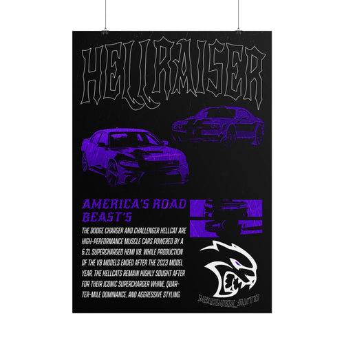 Dodge Hellcat Charger and Challenger Poster