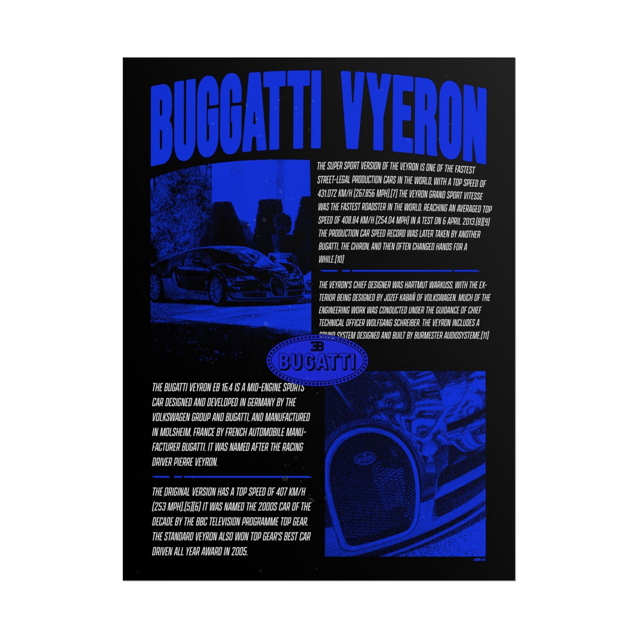Bugatti Veyron Poster