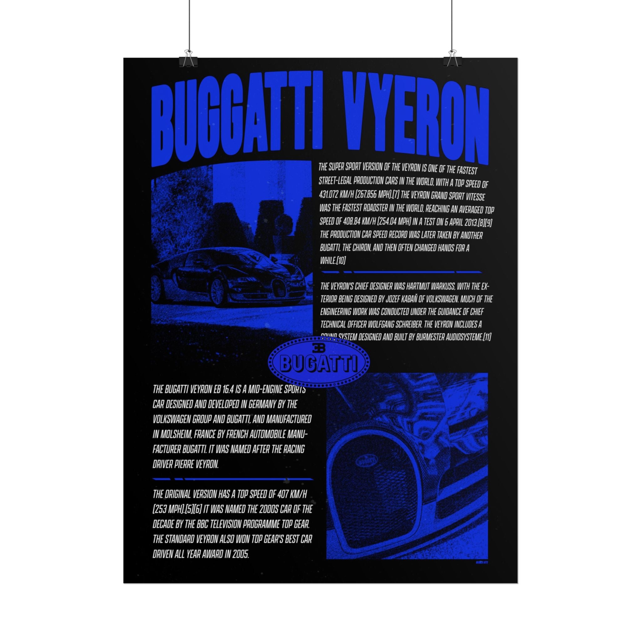 Bugatti Veyron Poster