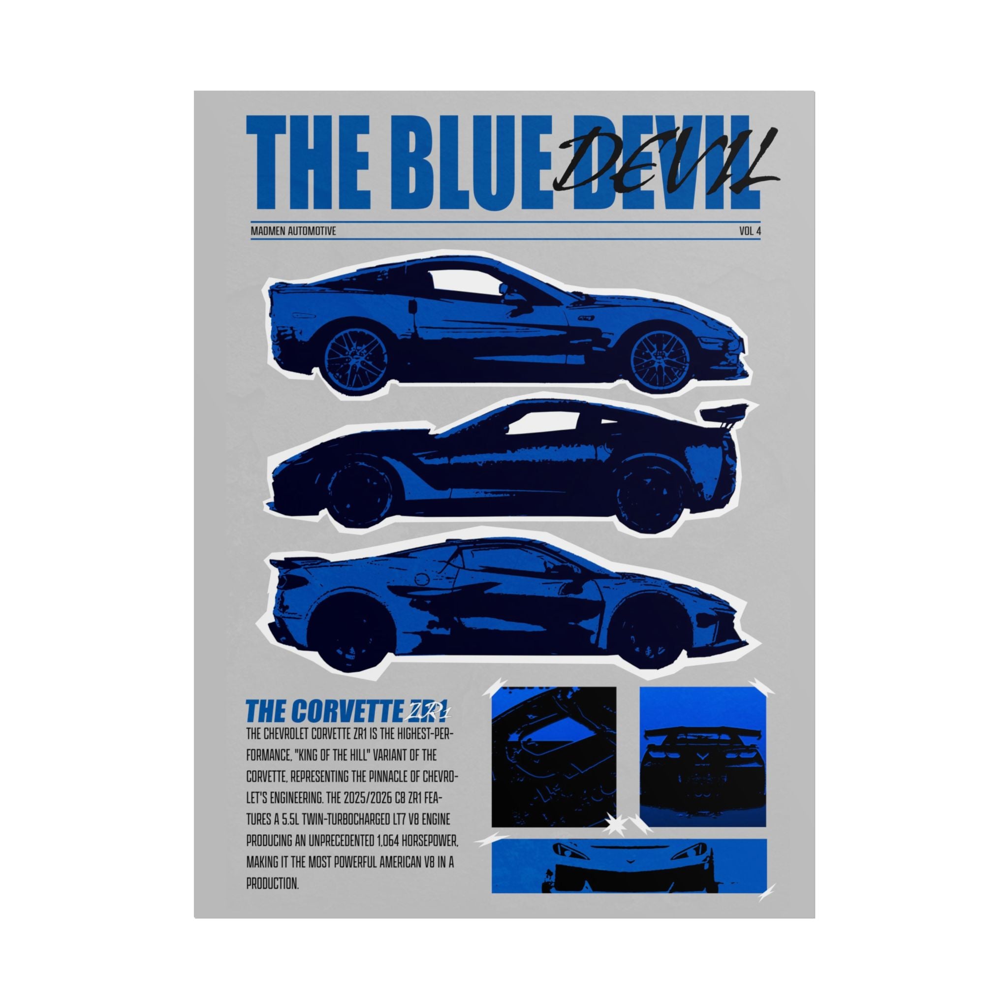Corvette ZR1 Generations (C6-C8) Poster
