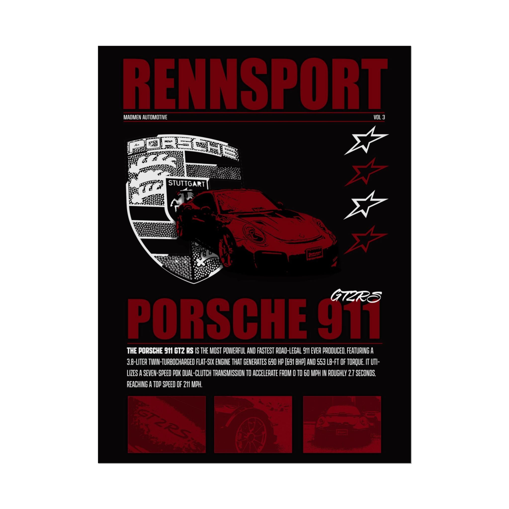 Porsche 911 GT2RS Poster