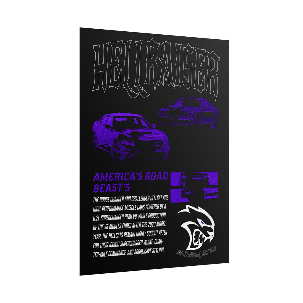 Dodge Hellcat Charger and Challenger Poster