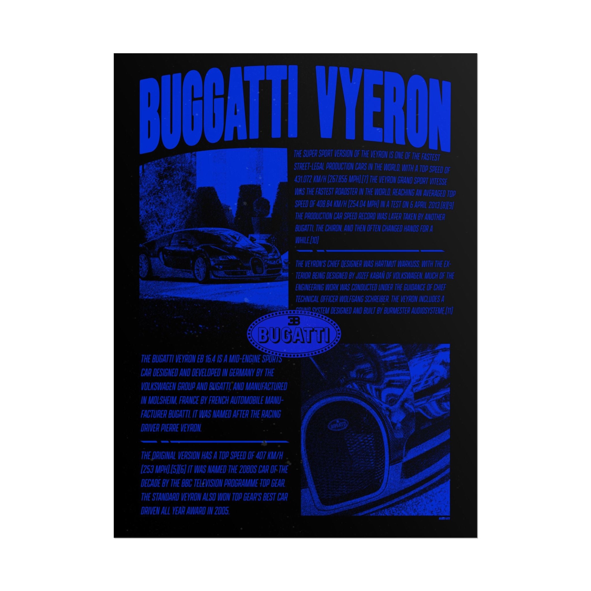 Bugatti Veyron Poster